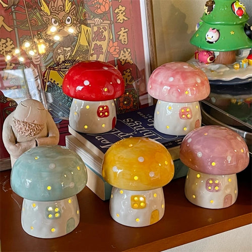 Cottagecore Ceramic Mushroom Décor — Handmade Storybook Accent