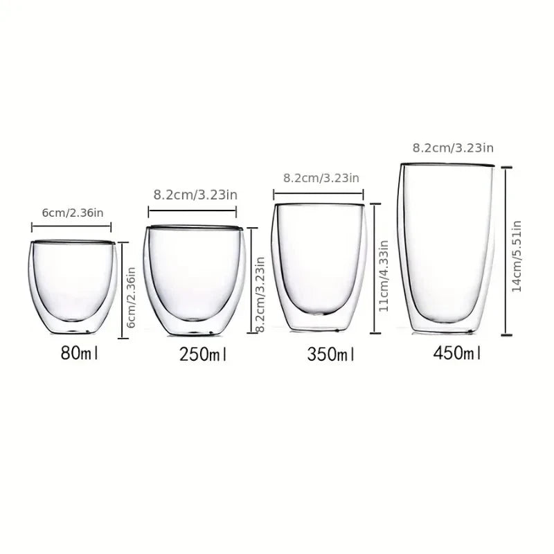 The blessed Double Wall Glass Espresso Cups