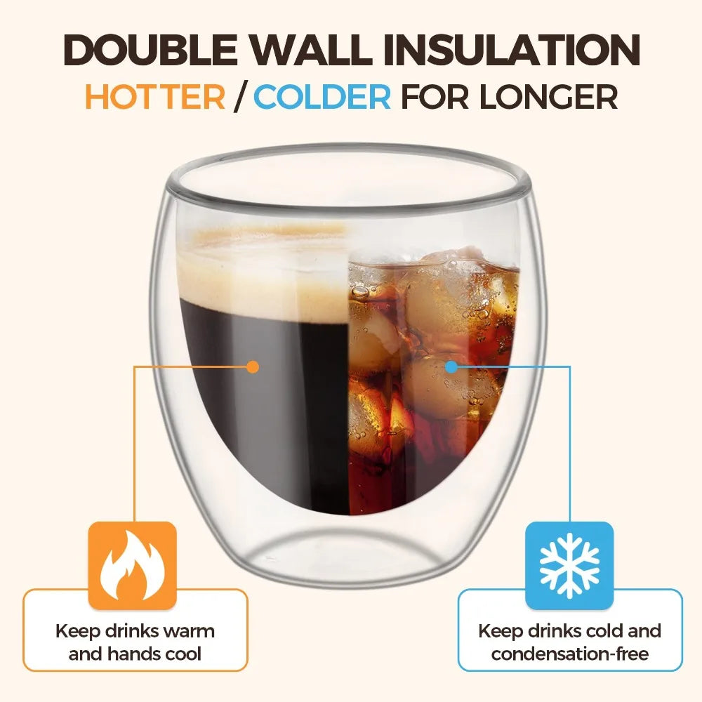 The blessed Double Wall Glass Espresso Cups